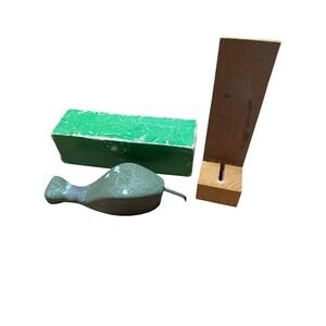 KM Blade Sharpener Weight Industrial Sewing Green OS Good Vintage Accessory